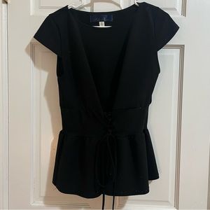 Black Peplum Top